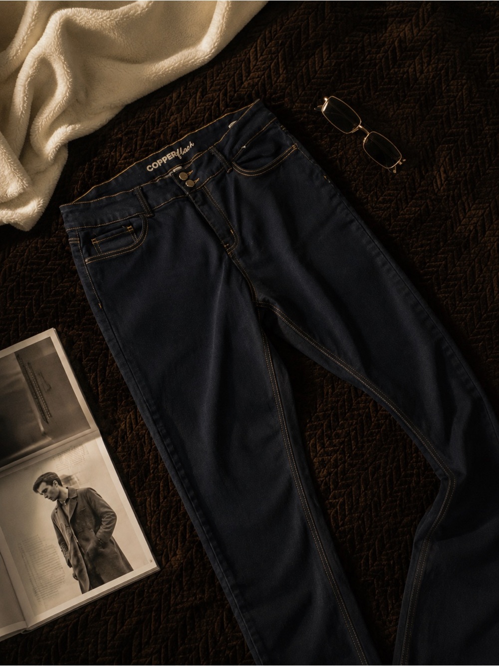 cooper & ella Navy Slim Men's Jeans